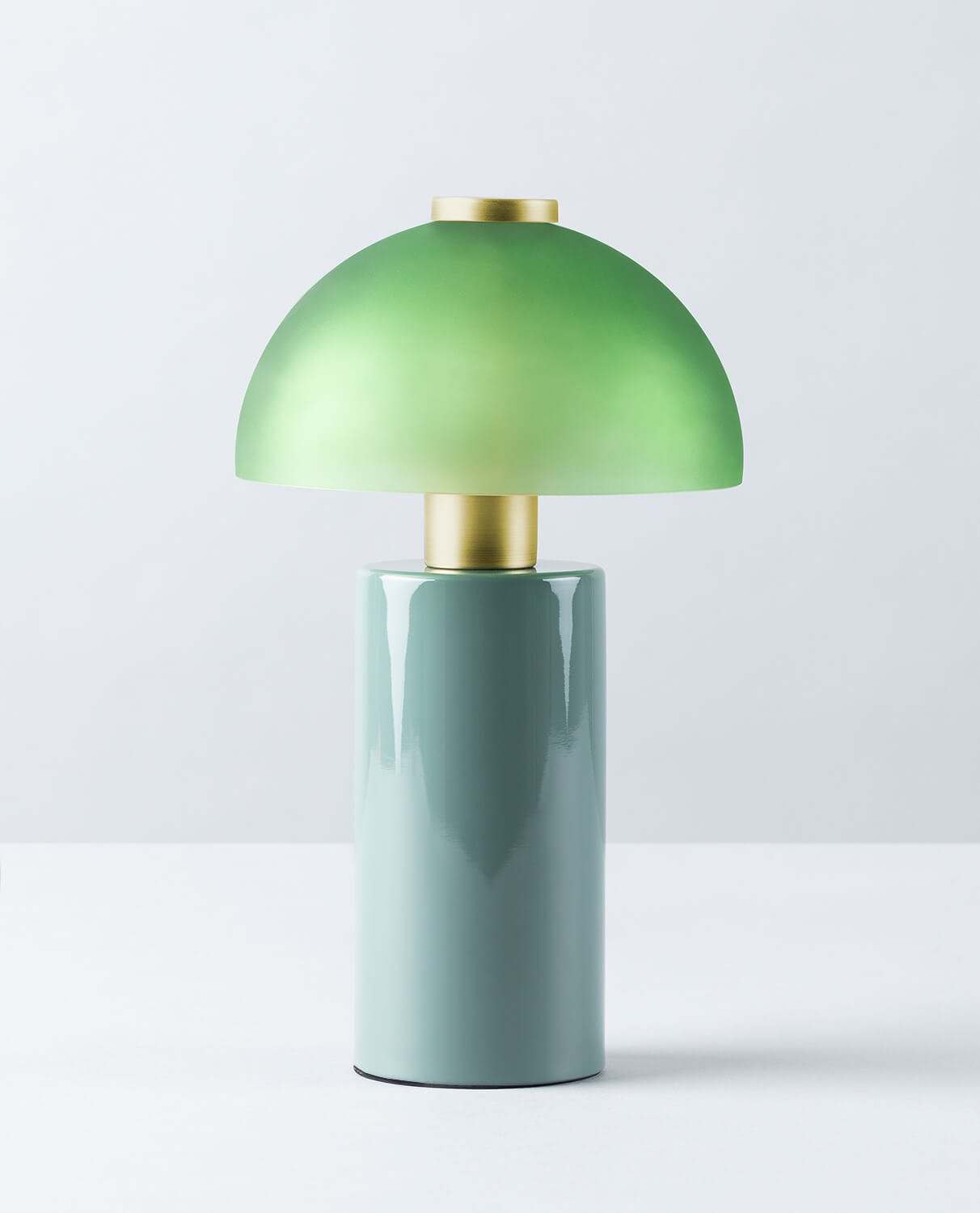 Metal and Glass Table Lamp (Ø19.5 cm) Seta Vidre, gallery image 1