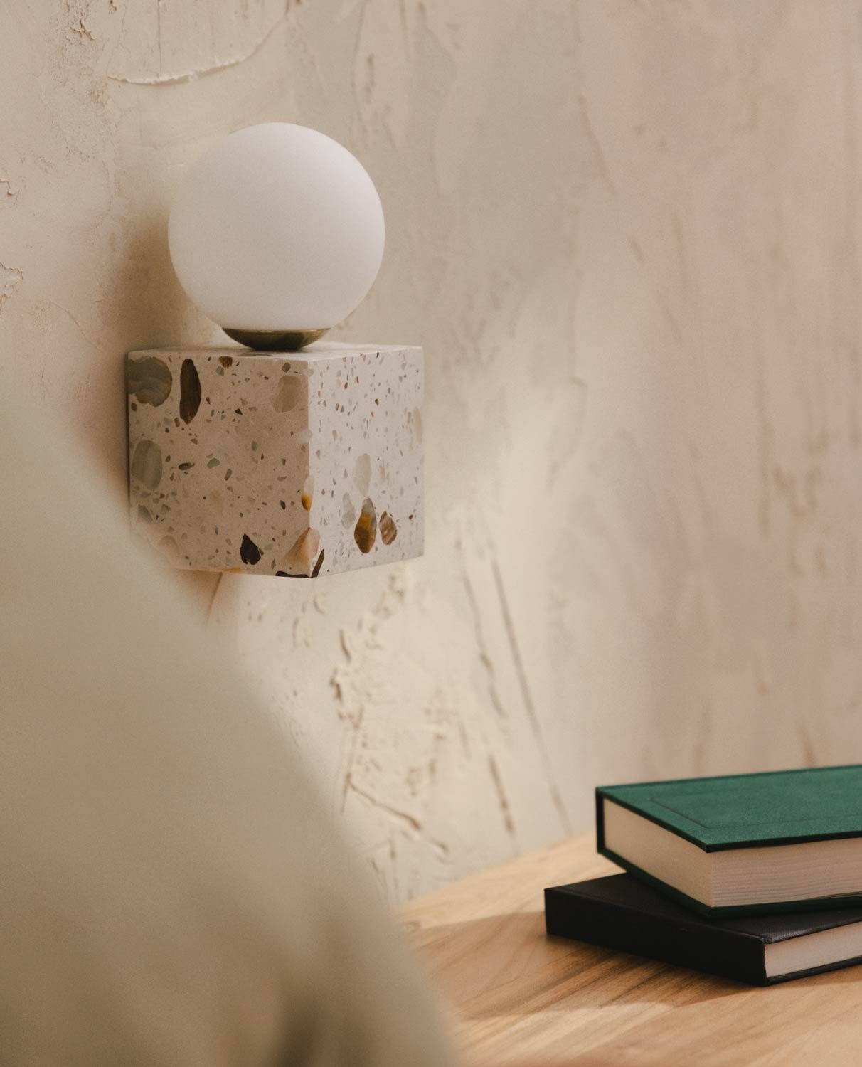 Terrazzo Cube Wall Sconce Lunas, gallery image 2