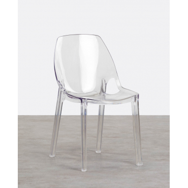 Polycarbonate Dining Chair Piaris Transparente - The Masie