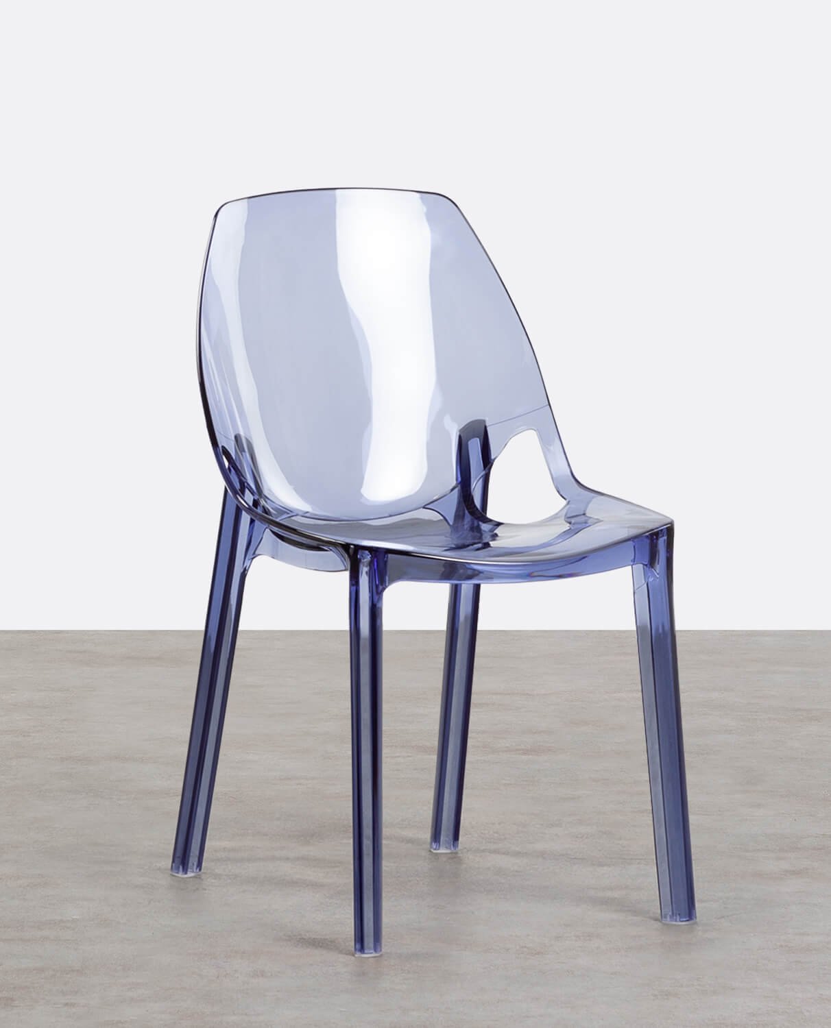 Pack 2 Polycarbonate Dining Chairs Piaris, gallery image 1