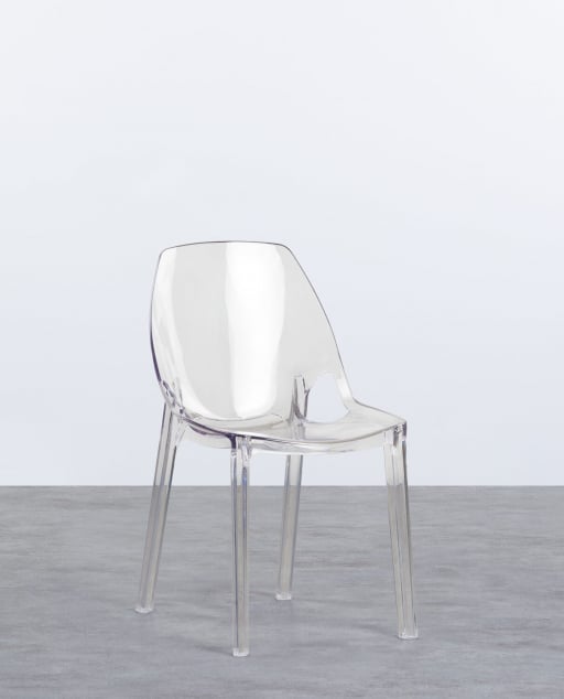 Pack 4 Polycarbonate Dining Chairs Piaris