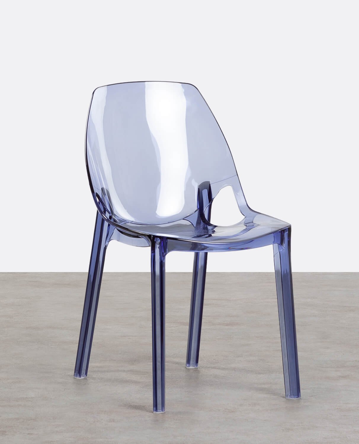 Pack 4 Polycarbonate Dining Chairs Piaris, gallery image 1
