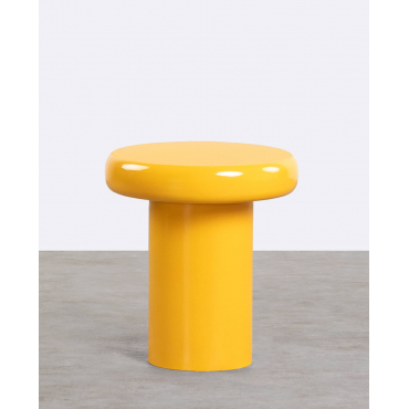 Round Metal Side Table (Ø40 cm) Wario Yellow Mango - The Masie