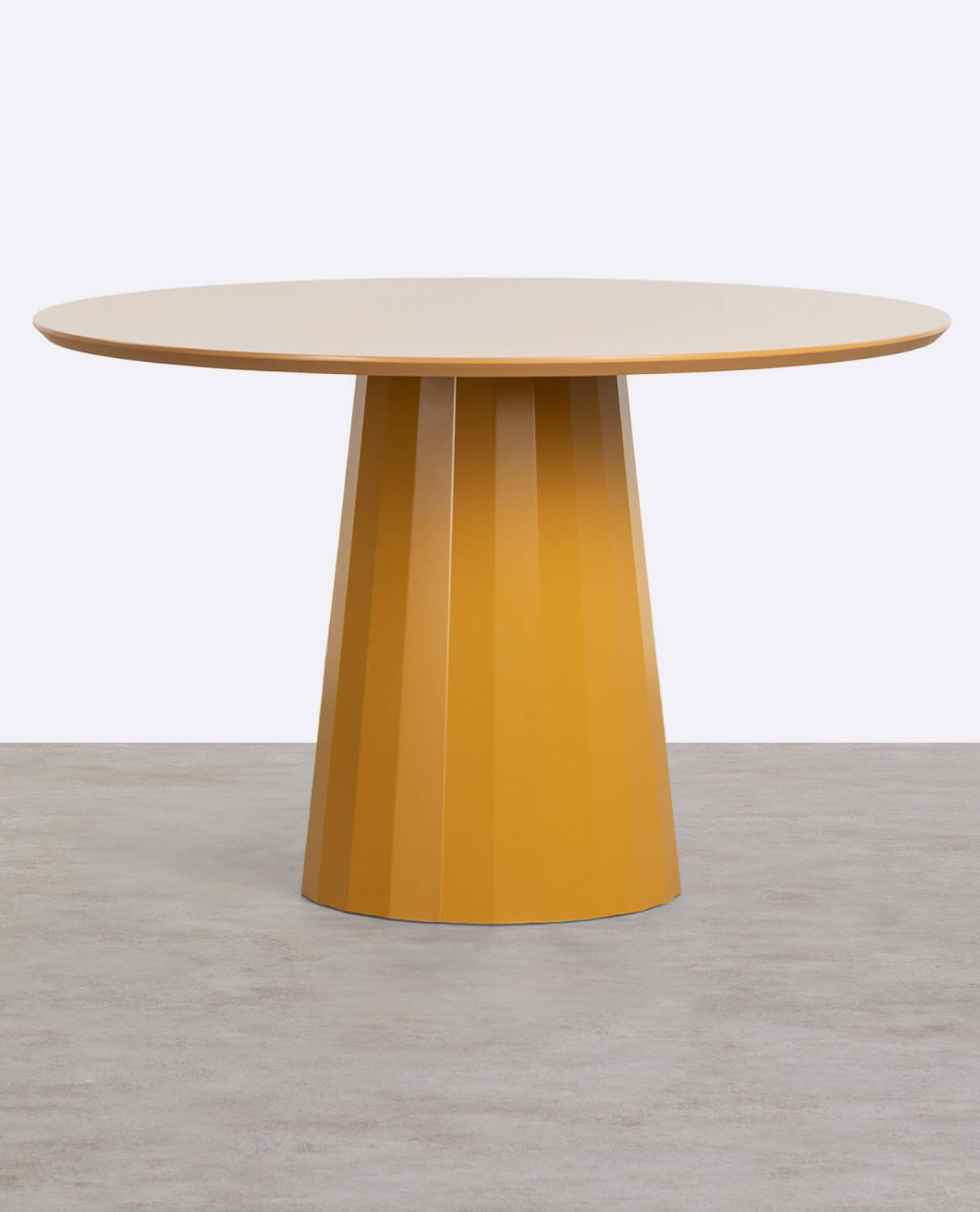 Round Wooden and Metal Dining Table (Ø120 cm) Irem, gallery image 1