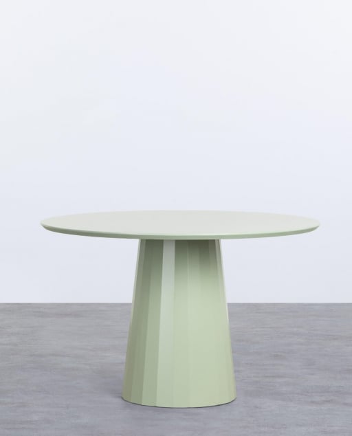 Round Wooden and Metal Dining Table (Ø120 cm) Irem