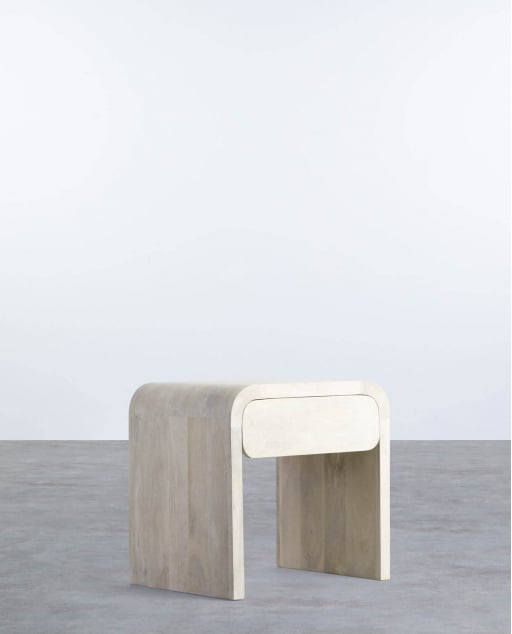 XL Bedside Table with Drawer in Mango Wood (61x45.5 cm) Vanile