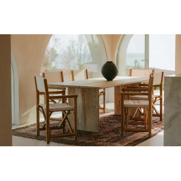 Rectangular Dining Table in Mango Wood (220x100 cm) Waime Mango Wood - The Masie