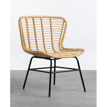 Pack of 2 Tarel Synthetic Rattan Armchairs Clear Rattan - The Masie