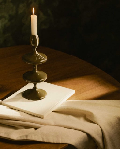 Metal Candle Holder (28 cm) Fulgui