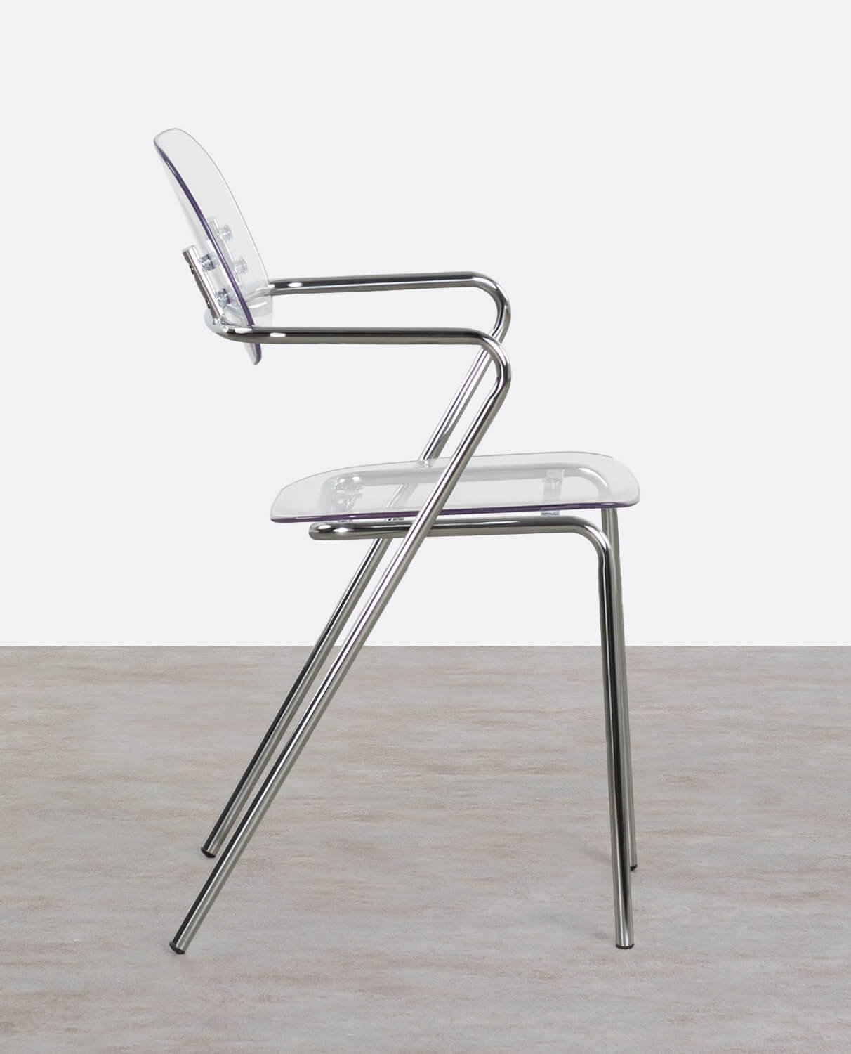 Dining Chair with Polyethylene and Metal Armrests Pinha, gallery image 2