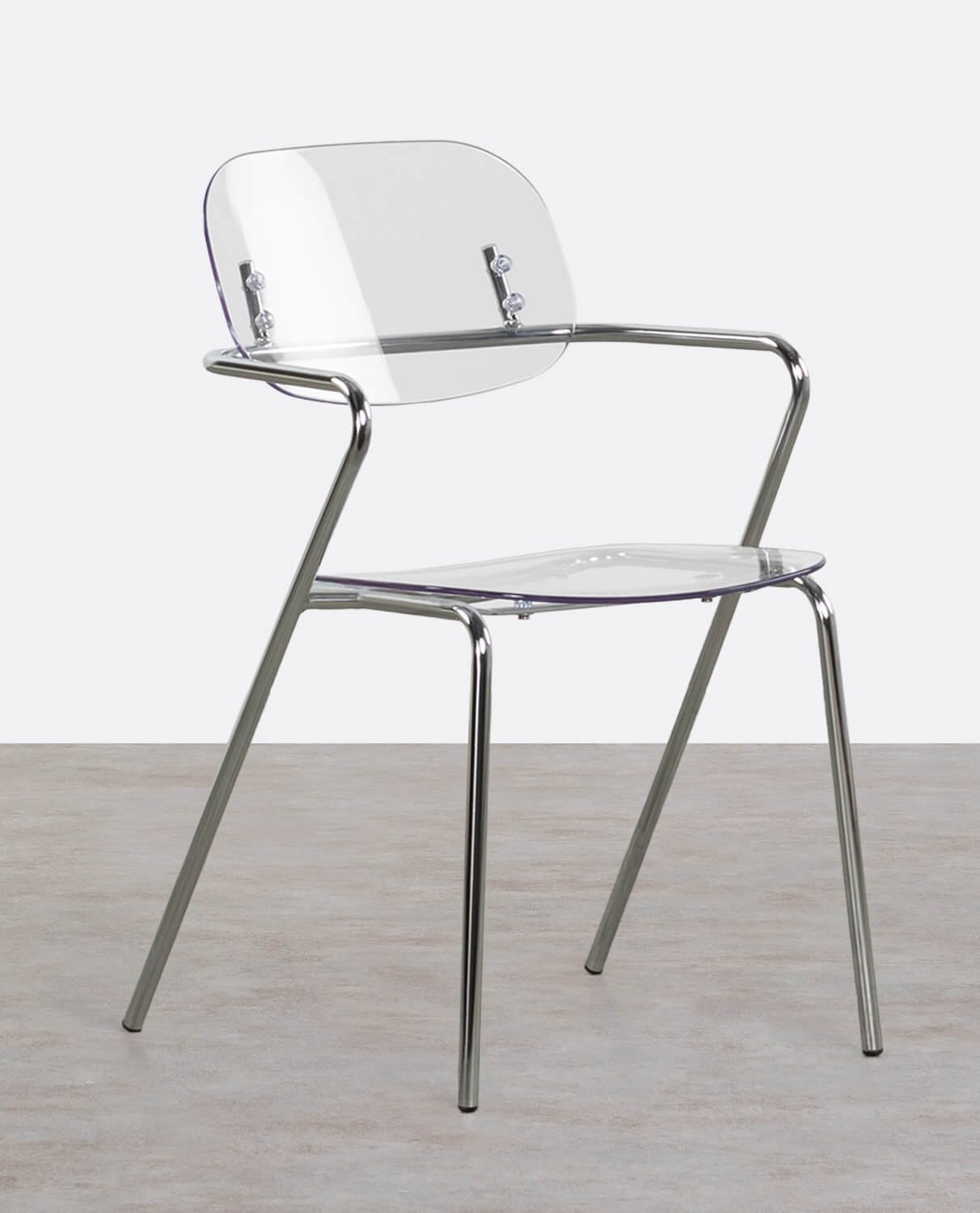 Dining Chair with Polyethylene and Metal Armrests Pinha, gallery image 1