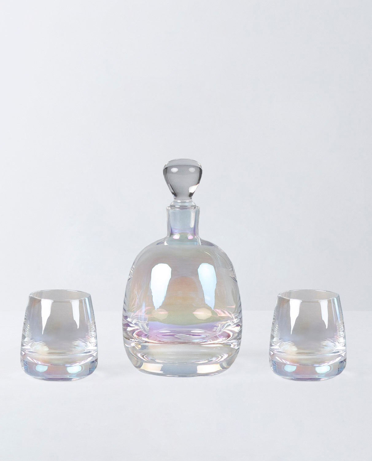 Liquor Bottle Set with 2 Bilbao Crystal Glasses, gallery image 1