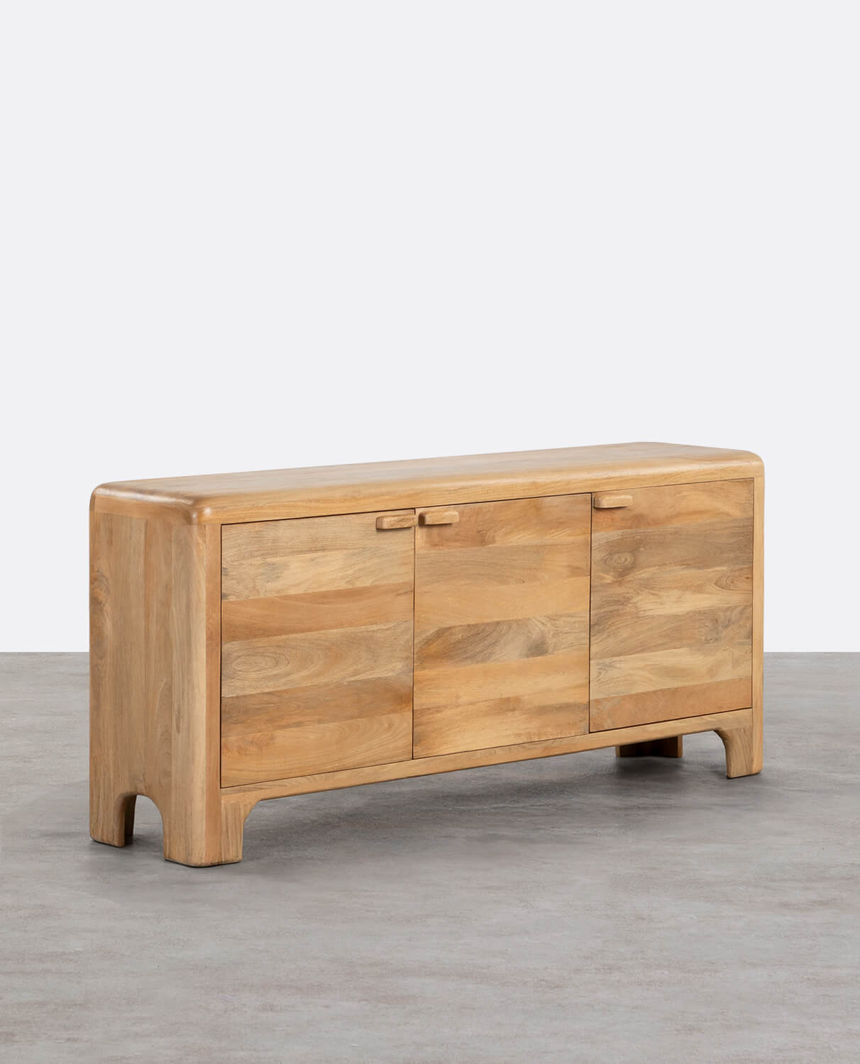 Mango Wood 3 Door Low Sideboard Reichel, gallery image 1