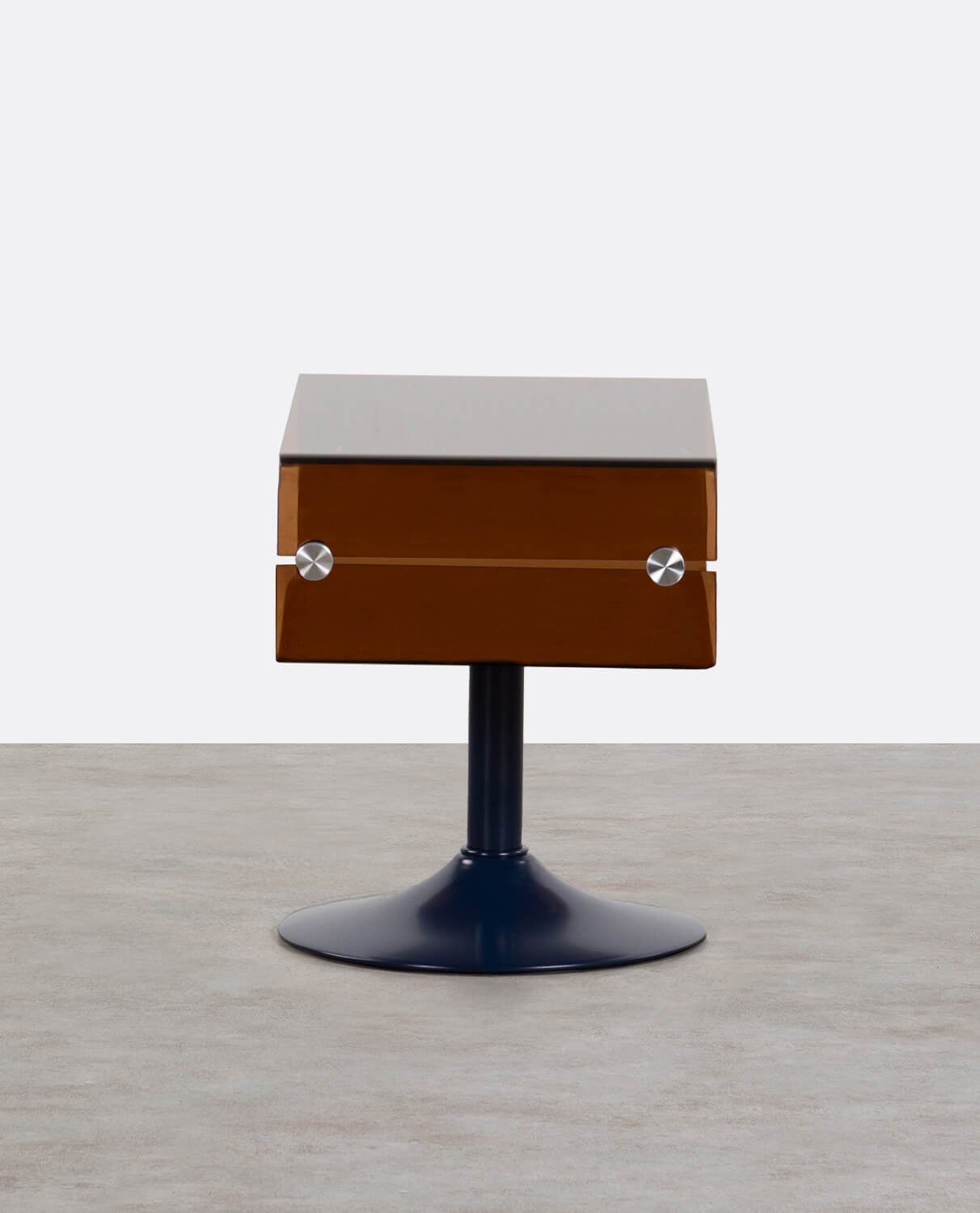 Rectangular Glass and Metal Side Table (61x38 cm) Hedy, gallery image 2