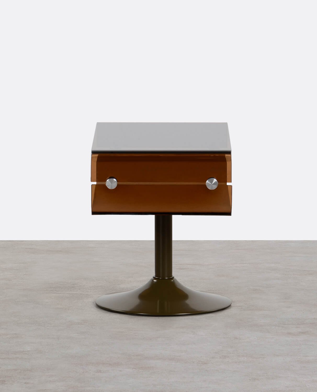 Rectangular Glass and Metal Side Table (61x38 cm) Hedy, gallery image 2