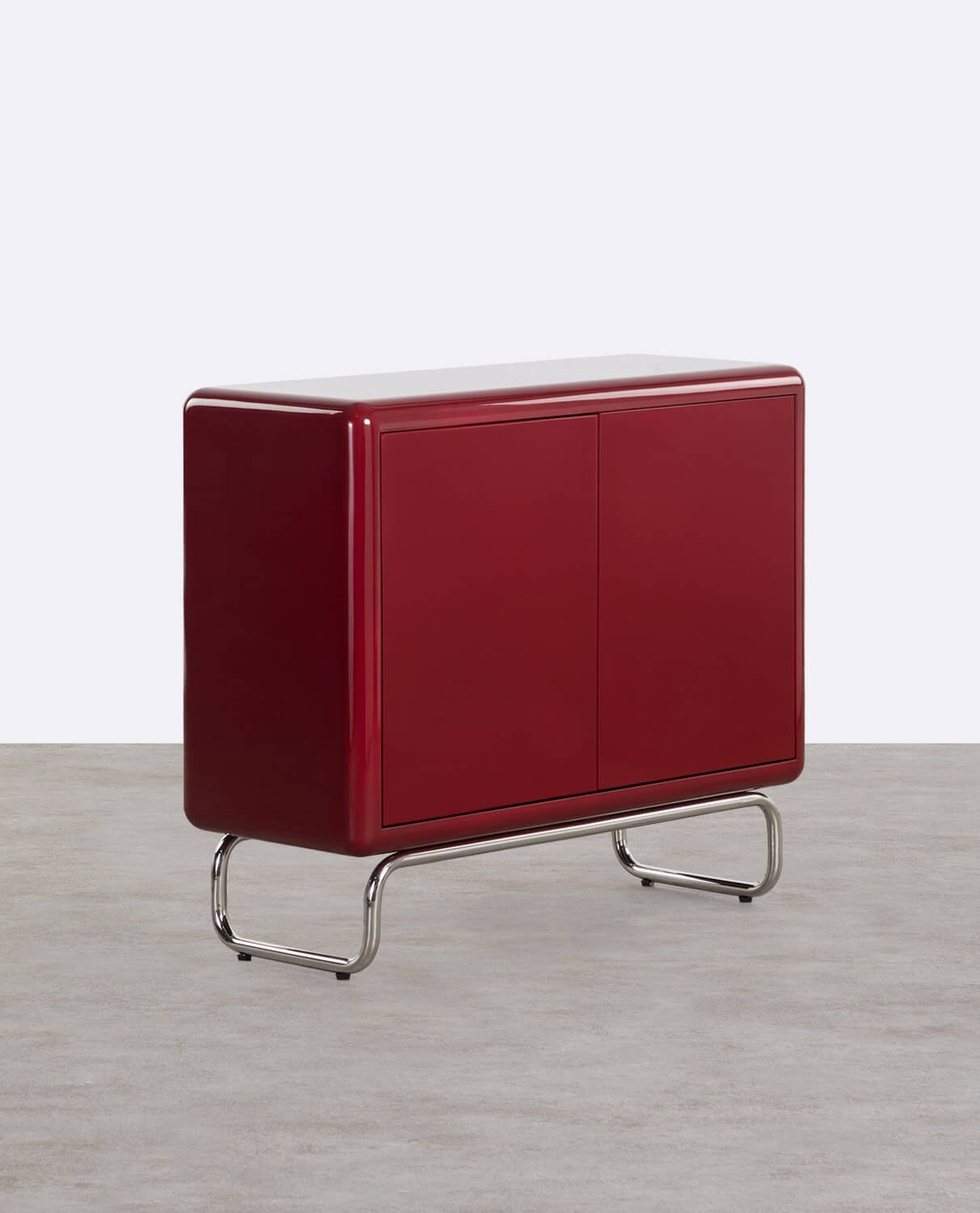 Low Sideboard with 2 Wooden and Metal Doors Candela Colours, gallery image 1