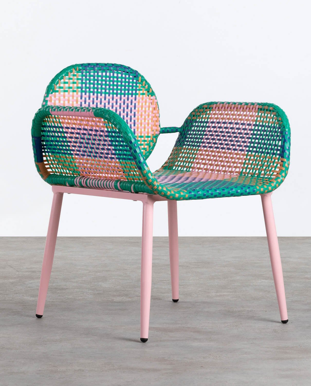 Aluminium and Synthetic Rattan Armchair Emba Studio, gallery image 1