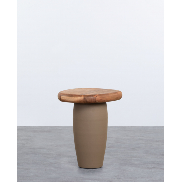 Rectangular Acacia Wood and Metal Side Table (40,5x38 cm) Tricia Acacia medium - The Masie