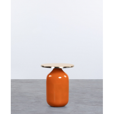 Round Metal Side Table (Ø44,5 cm) kati Orange Terra - The Masie