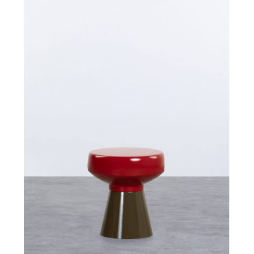 Round Metal Side Table (Ø38 cm) Cloak Red Chili - The Masie