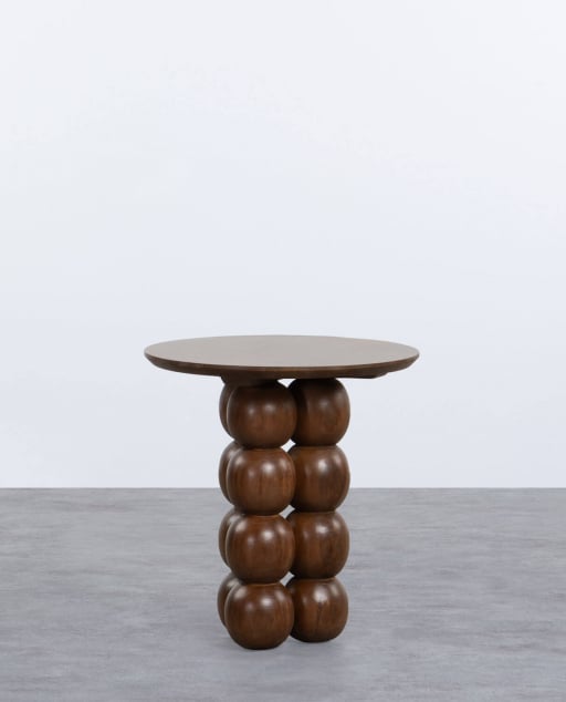 Alary Round Side Table in Mango Wood (Ø50 cm)