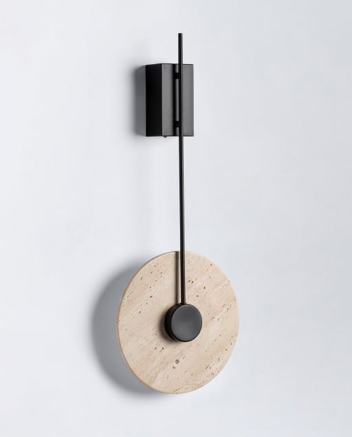 Travertine Marble Metal LED Wall Sconce Nadir