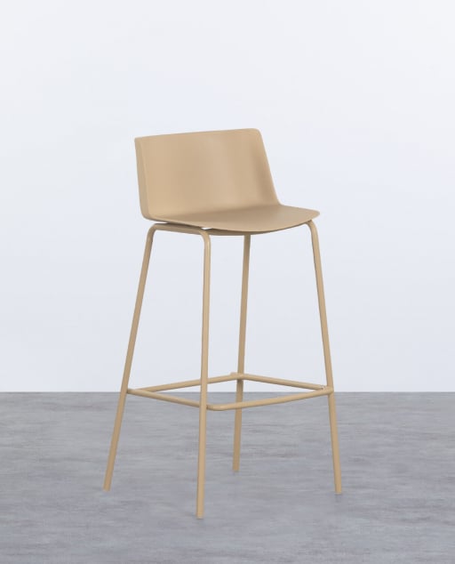 Pack of 2 High Stools Outdoor Polypropylene and Metal (74 cm) Meivy