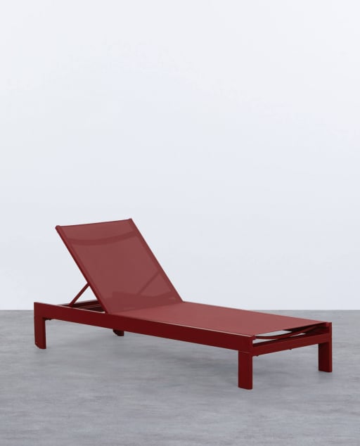 Aluminium and Fabric Reclining Sun Lounger New Kreta