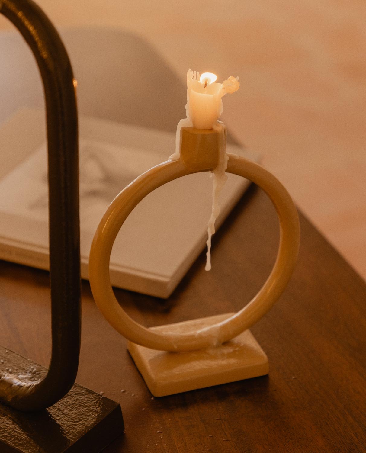Centelia Round Metal Candle Holder, gallery image 2