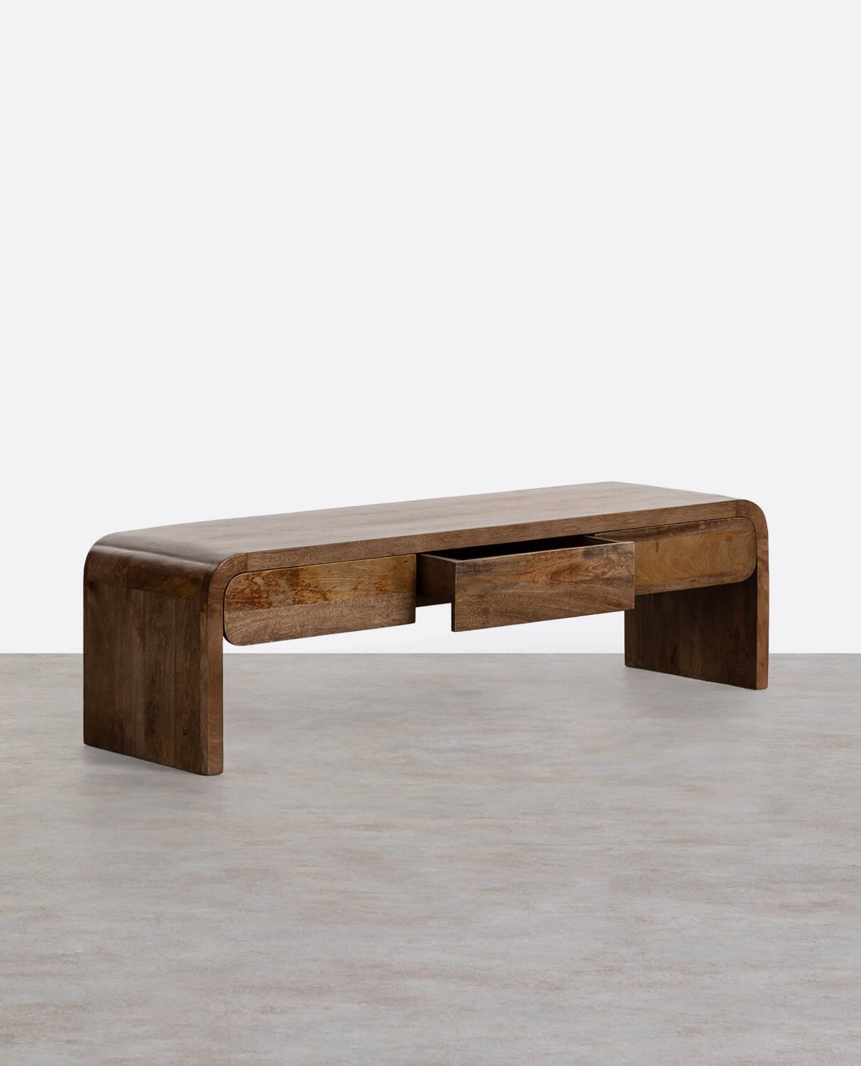 TV Stand with 3 Drawers in Vanile Mango Wood, gallery image 2