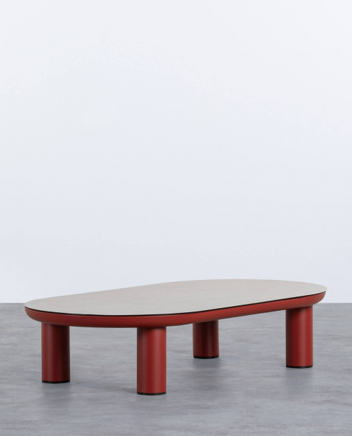 Cheryl Aluminum and Glass Coffee Table