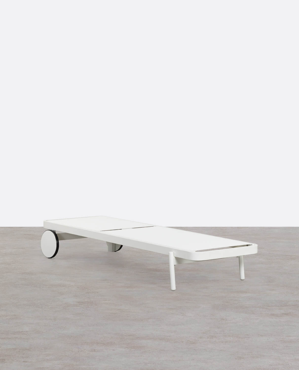 Reclining Lounger in Aluminum and Celina Fabric, gallery image 2
