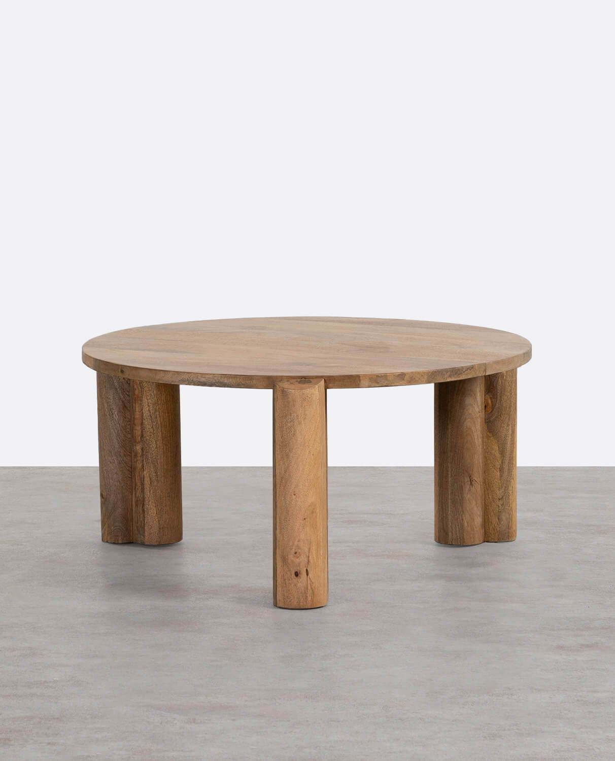 Round Coffee Table with Mango Wood Top (Ø85 cm) Ethel, gallery image 1