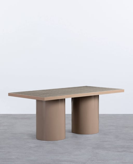 Rectangular Metal and Ceramic Dining Table (183x95 cm) Zafiro