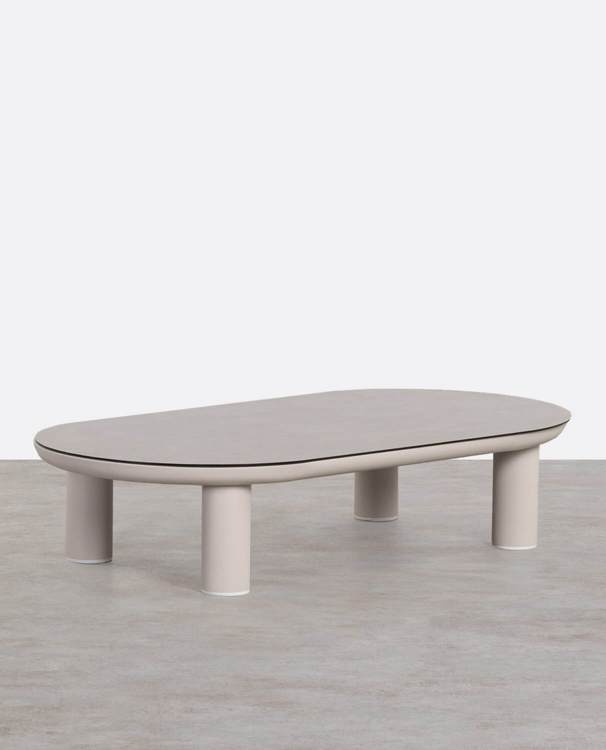 Cheryl Aluminum and Glass Coffee Table (130x70 cm), gallery image 1