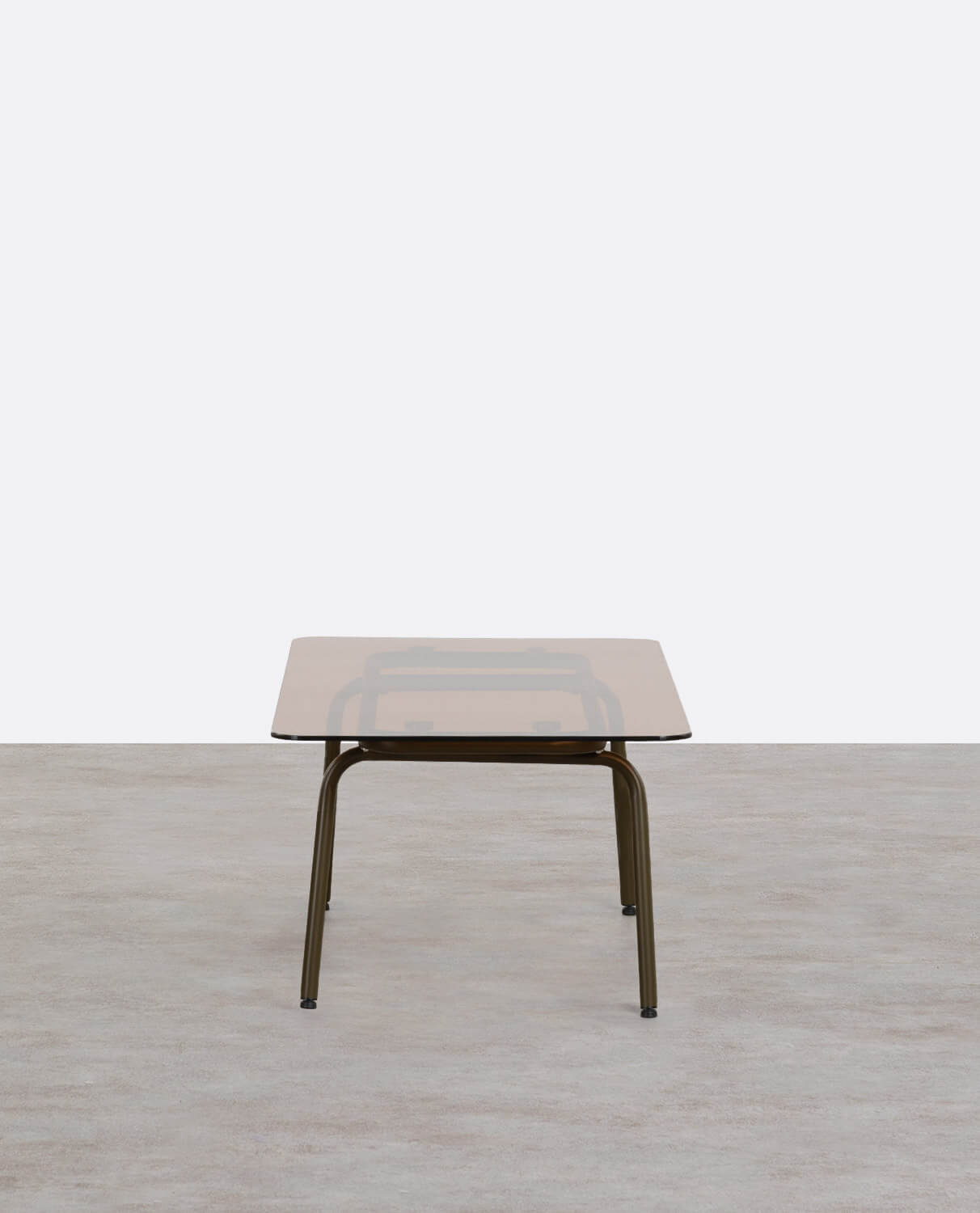 Rectangular Metal and Tempered Glass Coffee Table (120x56 cm) Xoan, gallery image 2
