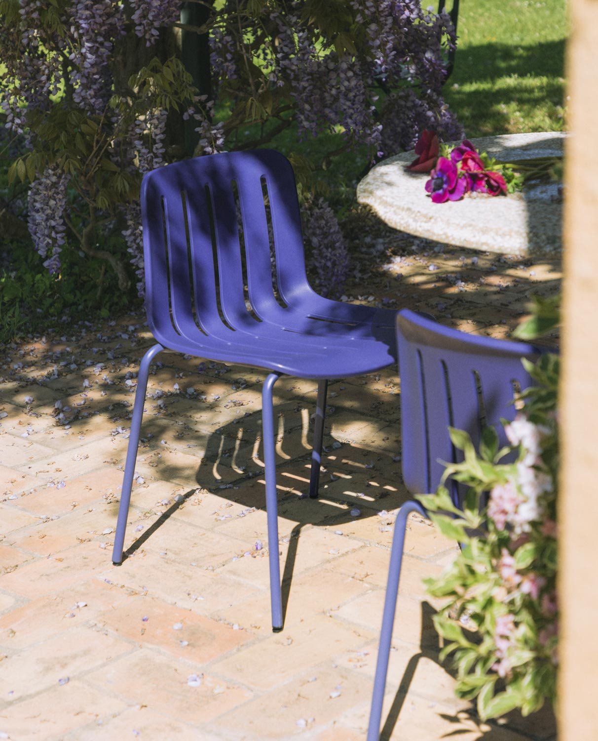 Pack of 4 Romi Polypropylene Outdoor Chairs, gallery image 2