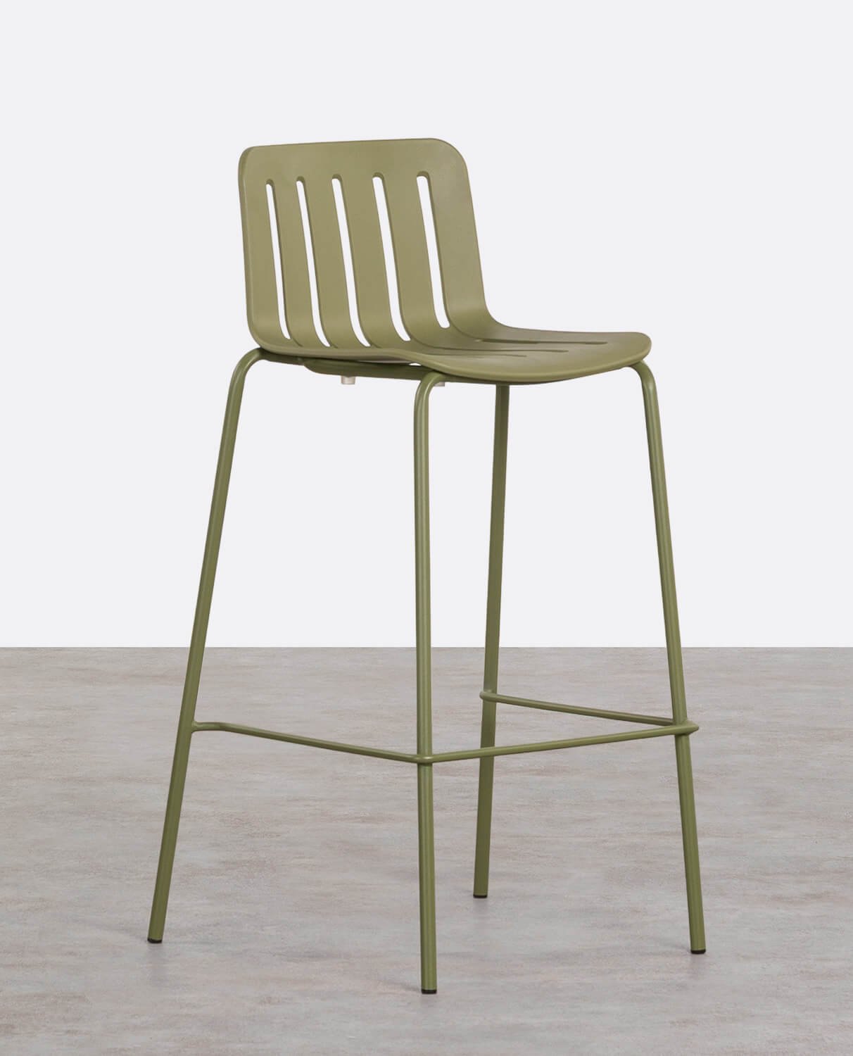 Pack 2 High Stools Outdoor Polypropylene and Metal (74 cm) Romi, gallery image 1