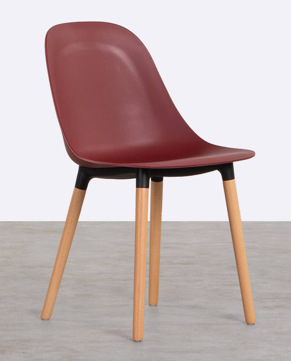Pack of 2 Polypropylene and Wood Dining Chairs Reine, gallery image 1