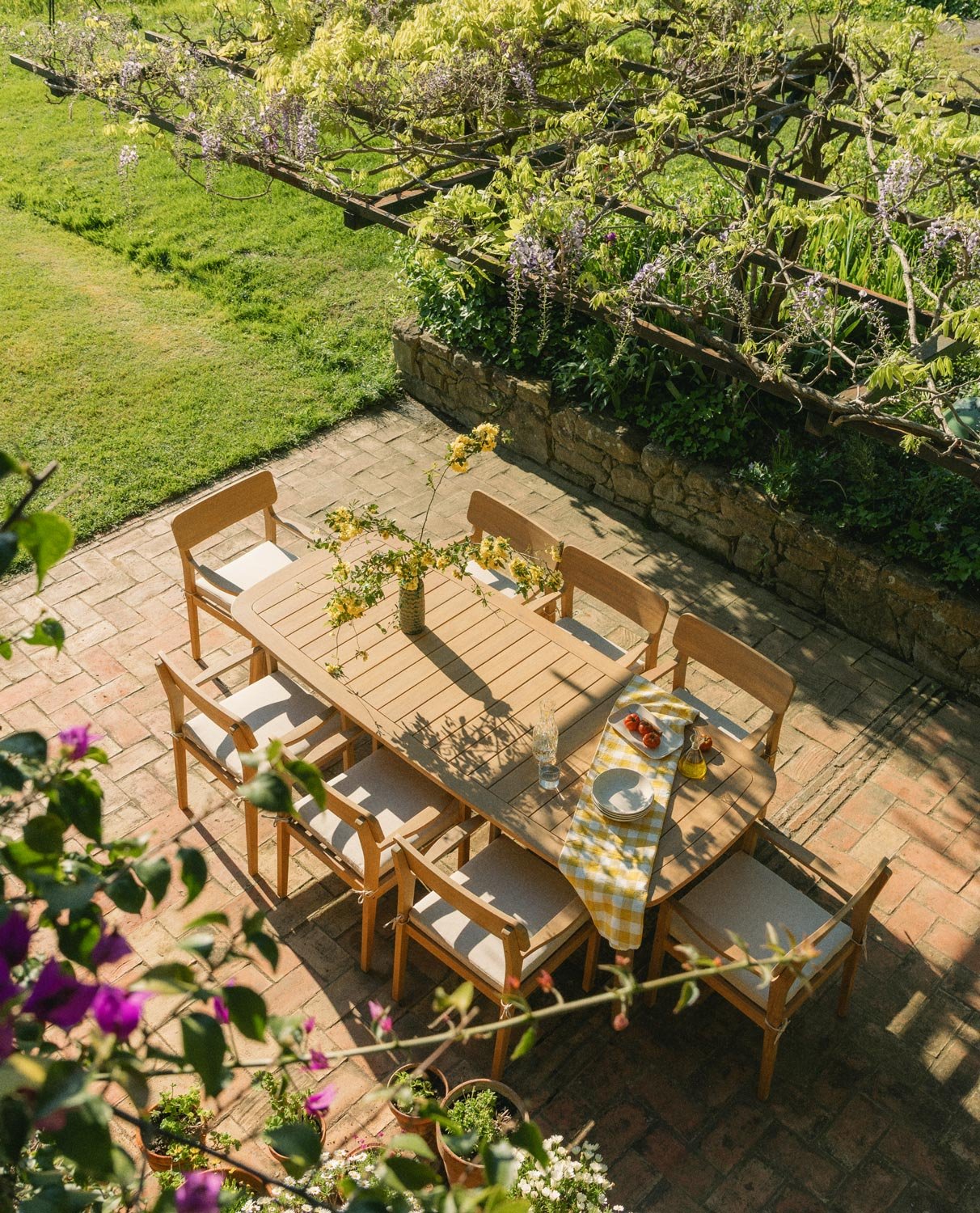 Rectangular Acacia Wood Garden Table (240x100 cm) Marla, gallery image 2