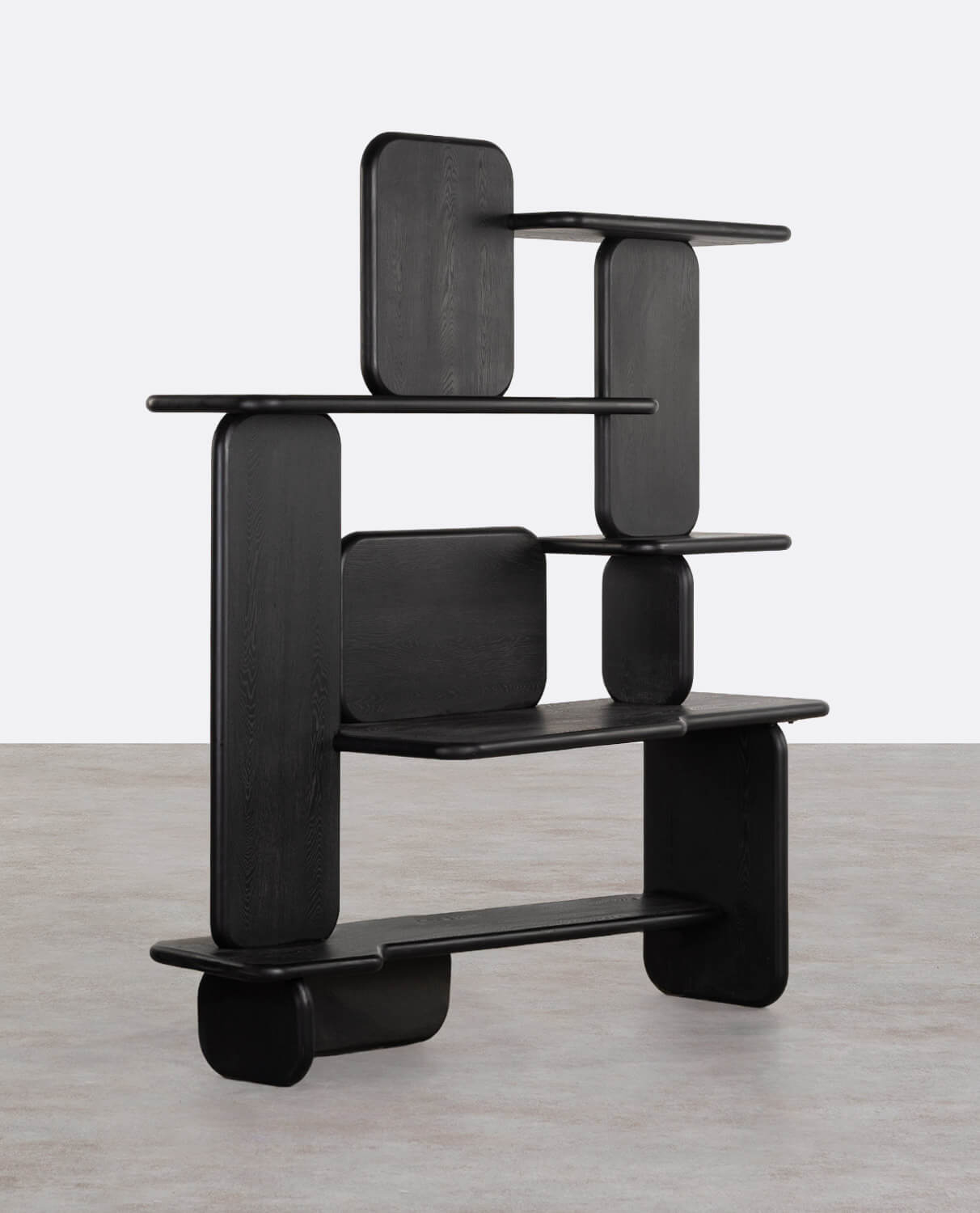 Bookcase with Desk made of Pine Wood and Elm Wood (175x60 cm) Esther, gallery image 1
