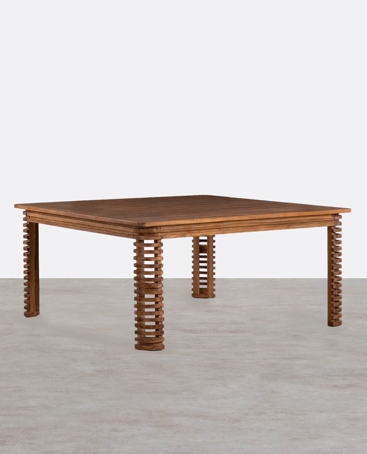 Square Garden Table (160x160 cm) in Acacia Wood Hazan, gallery image 1