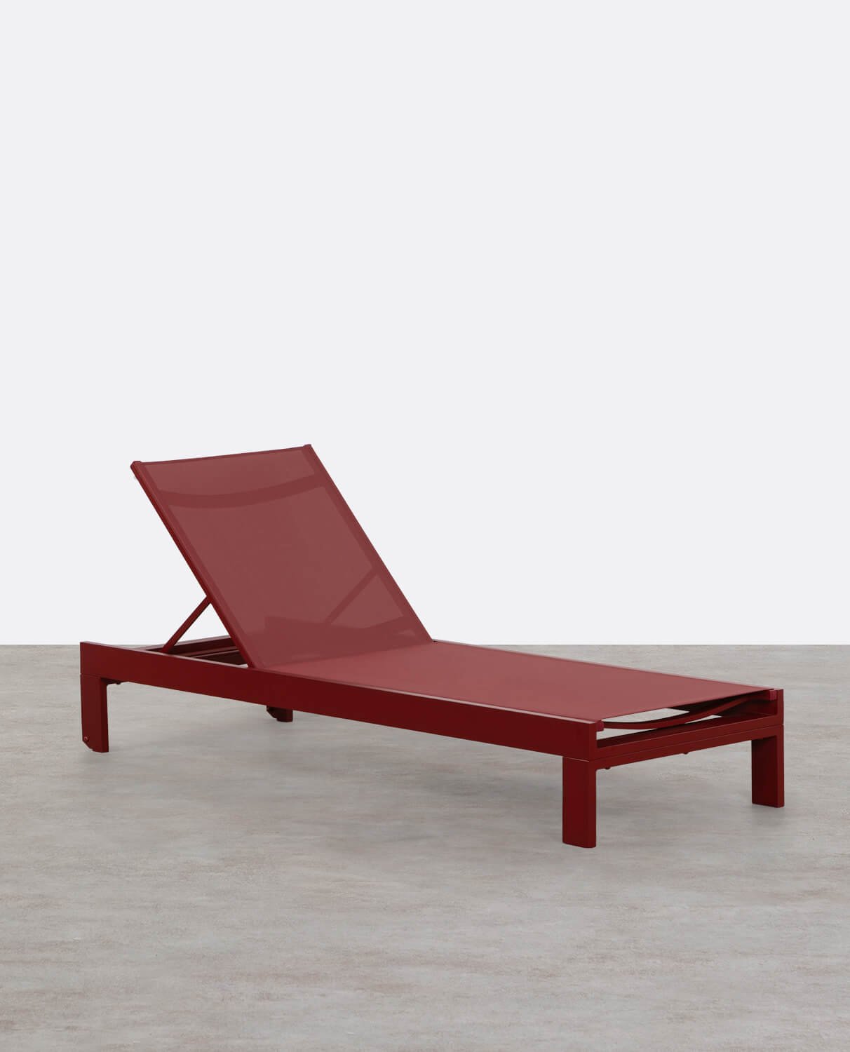Aluminium and Fabric Reclining Sun Lounger New Kreta, gallery image 1