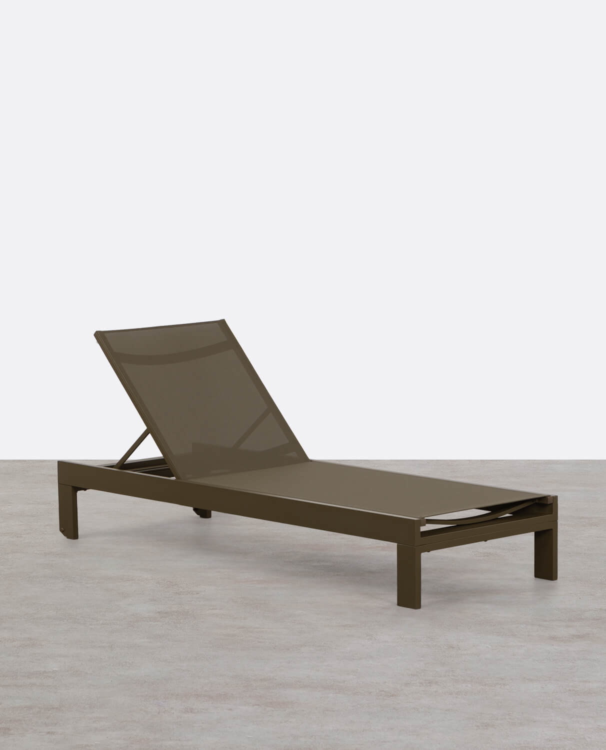 Aluminium and Fabric Reclining Sun Lounger New Kreta, gallery image 1