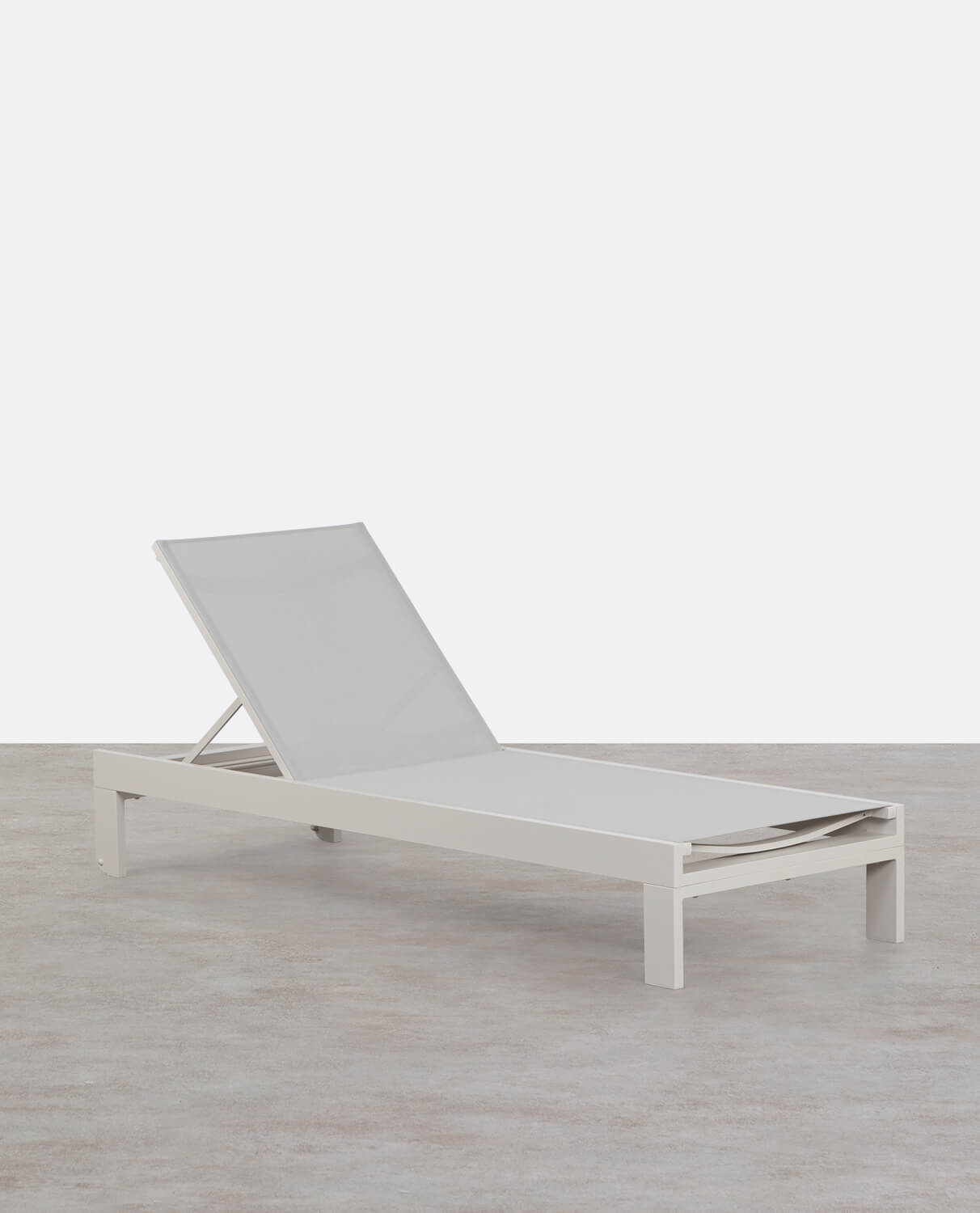 Aluminium and Fabric Reclining Sun Lounger New Kreta, gallery image 1