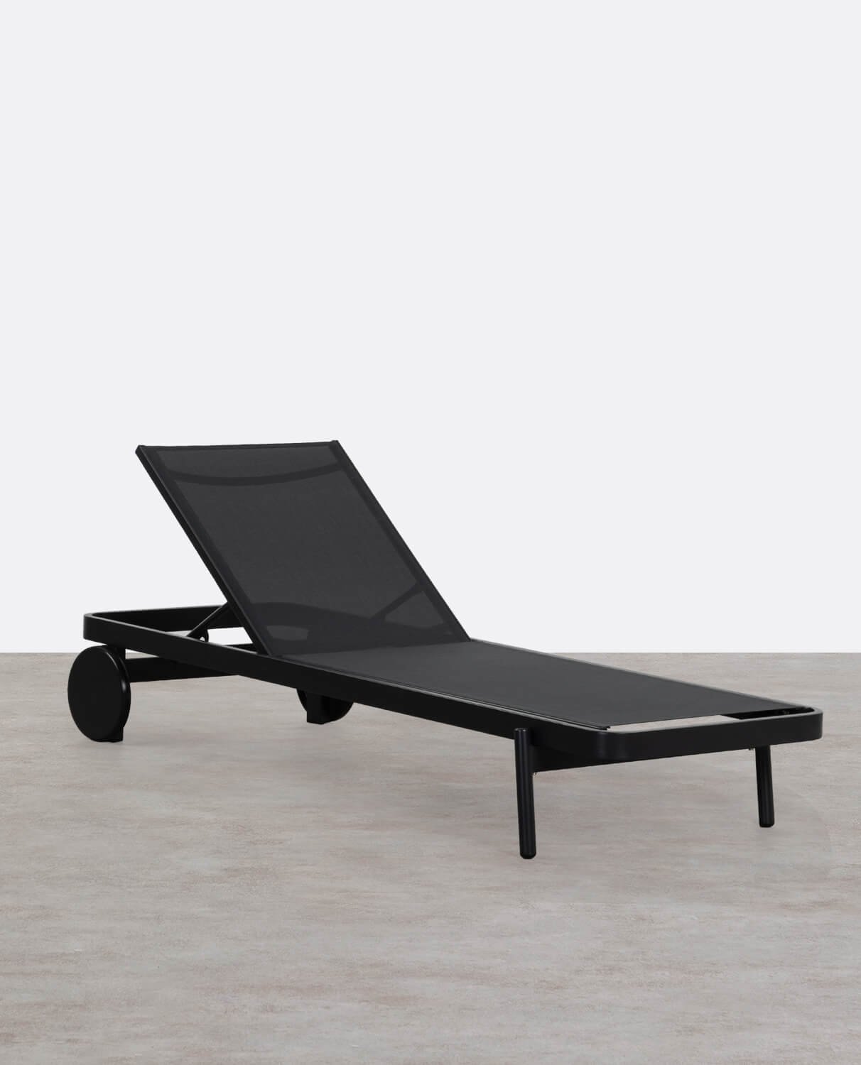 Pack of 2 Reclining Aluminum and Celina Fabric Loungers, gallery image 1