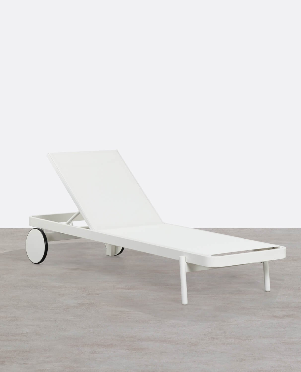 Pack of 2 Reclining Aluminum and Celina Fabric Loungers, gallery image 1