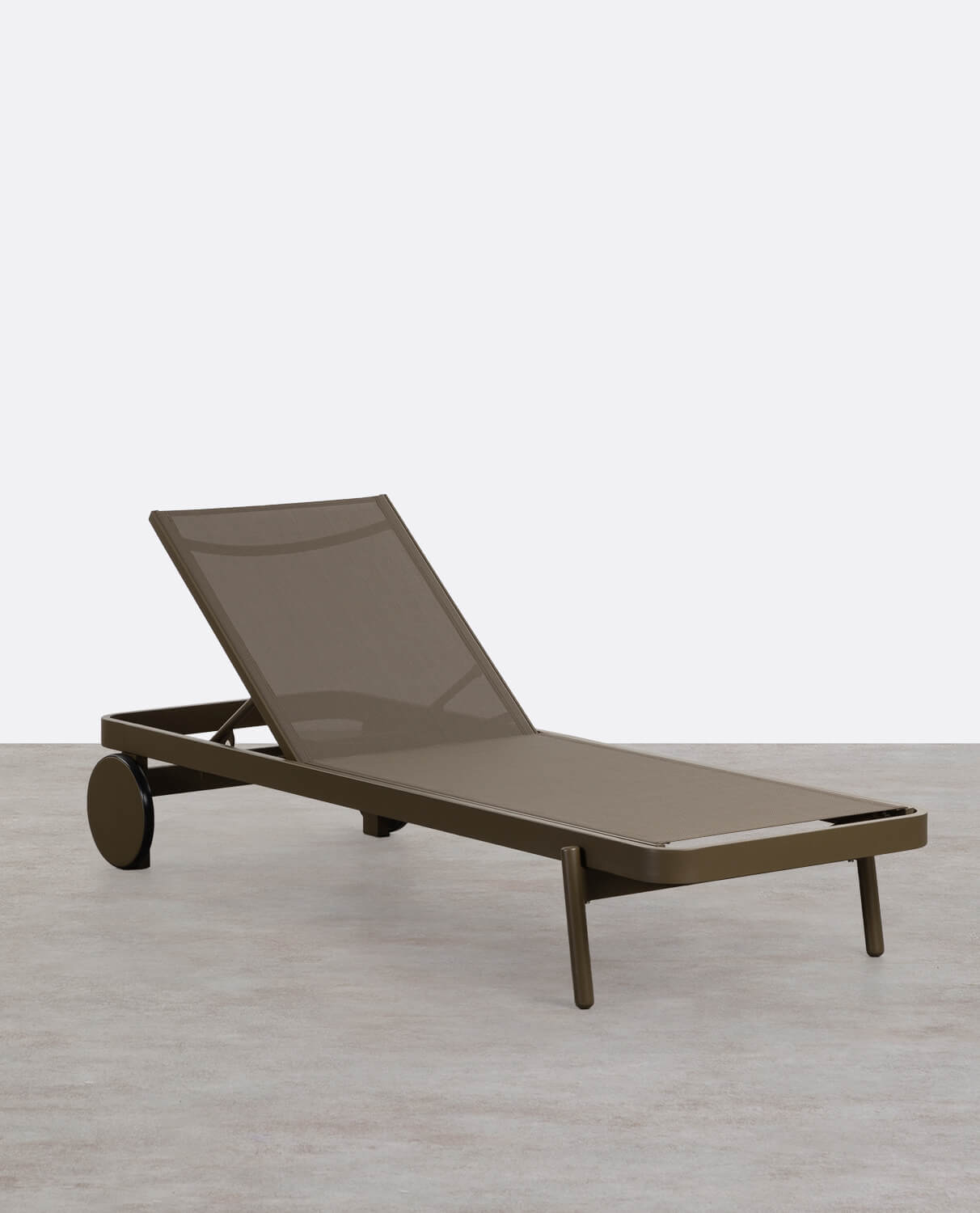 Pack of 2 Reclining Aluminum and Celina Fabric Loungers, gallery image 1
