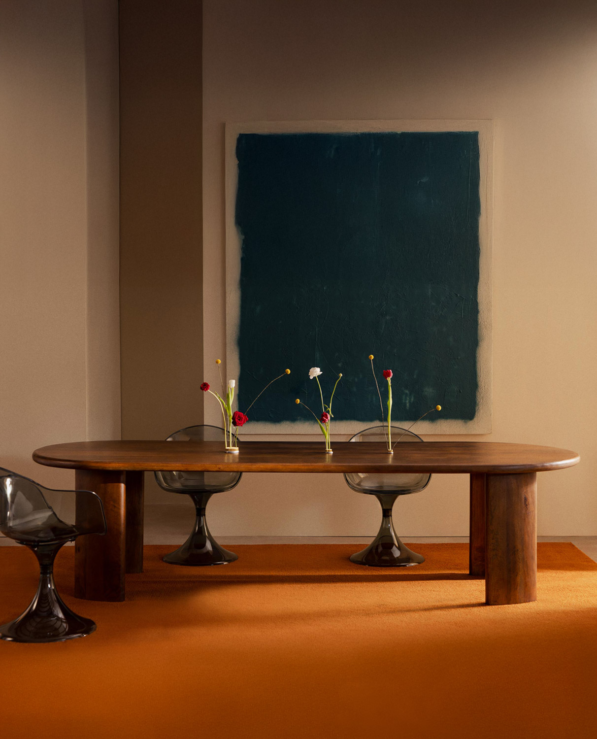Oval Mango Wood Dining Table (300x110 cm) Leno, gallery image 2