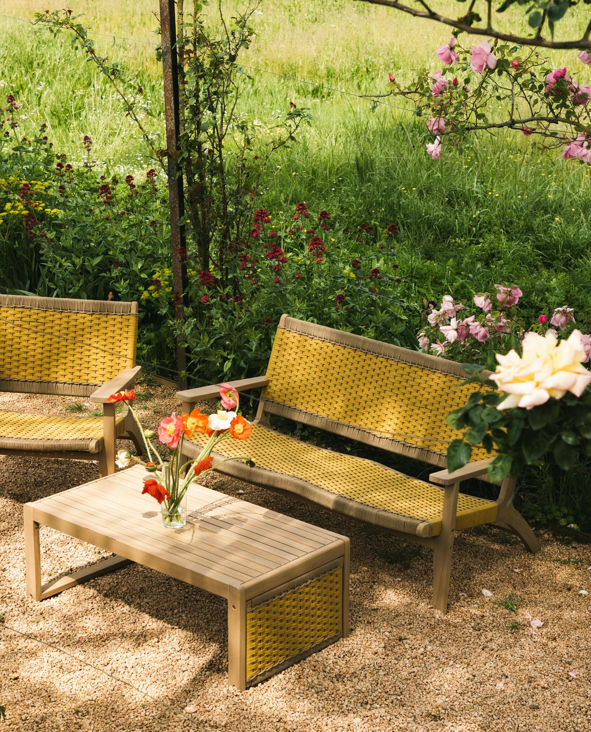 Mirle Acacia Wood and Rope 2-Seater Garden Sofa, gallery image 2